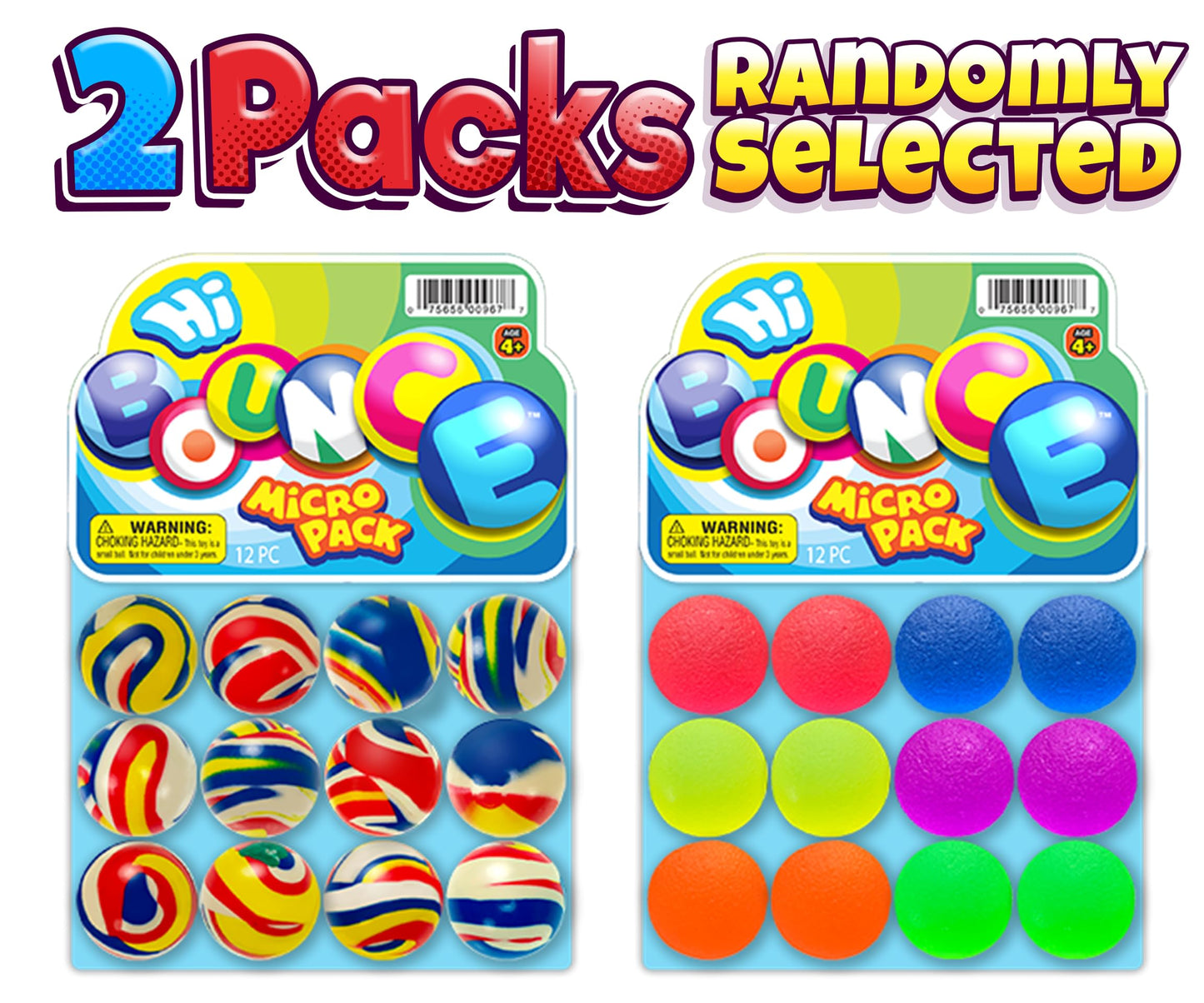 2Chill Super Hi Bounce Balls (2 Packs Of 12 Balls Each) Small Toys Party Favors For Kids Racketball. Giveaways Gift & Prize Toy Bouncy Balls For Kids Ball Gift Set 967-2S