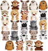 Spoilu Small Stuffed Animals Bulk, 24 Pieces Cute Plushies, 4.5 Inch Mini Forest Animal Plush Toys, Party Favors, Stocking Stuff