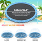 Splash Pad, Hyperzoo 95'' Extra Large Sprinkler Splash Pad For Kids And Dogs, Non-Slip Thickened Sprinkler Pad Pool Summer Outdo