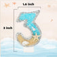 ElekFX 30th Birthday Candle for Cake, Beach Starfish Sequins Number Cake Candles, 2.76 inch Number 30 Happy Birthday Candle, Cak