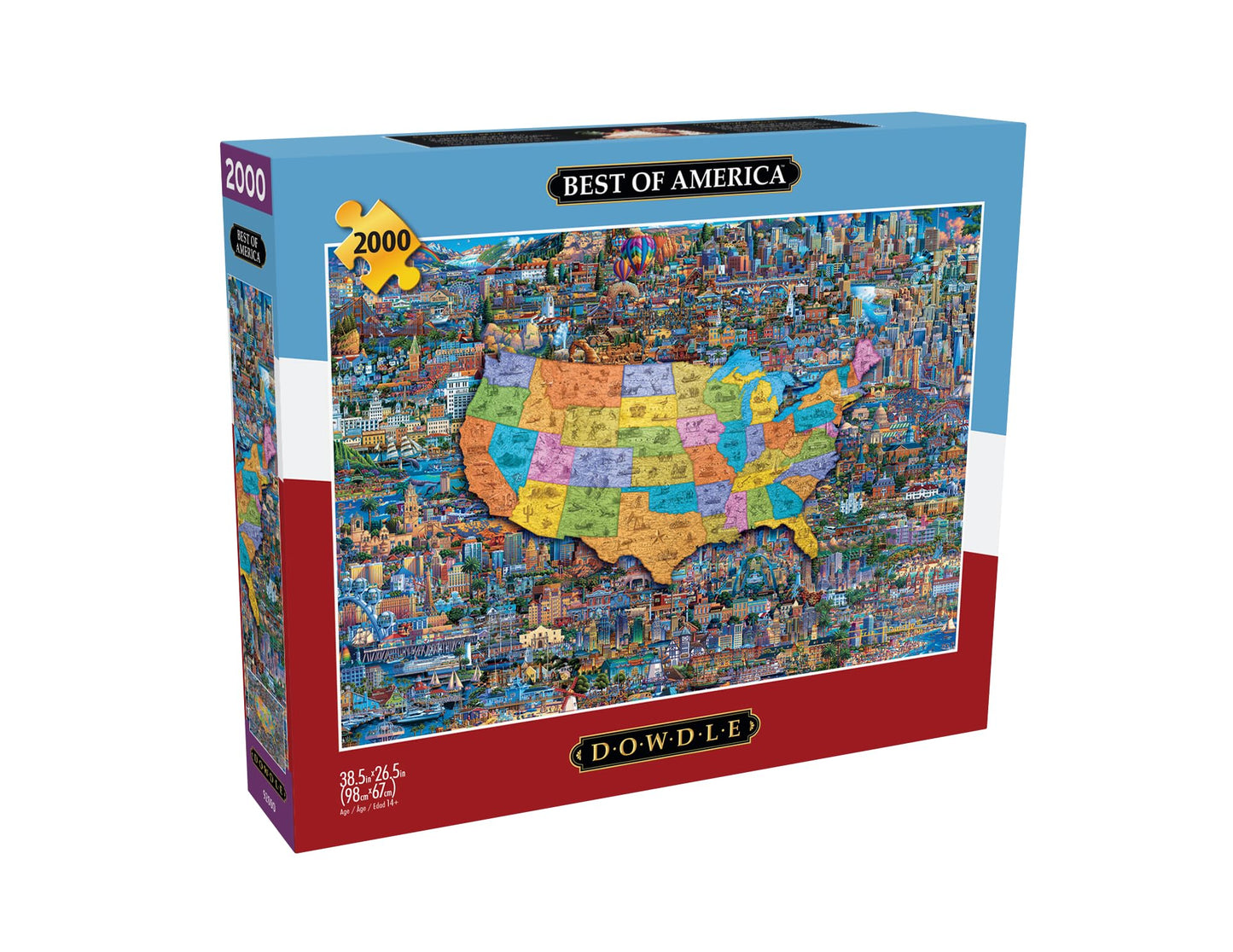 Buffalo Games 2000 Piece Jigsaw Puzzle - Best of America - Large Multicolor - Perfect for Game Nights - Model 2160