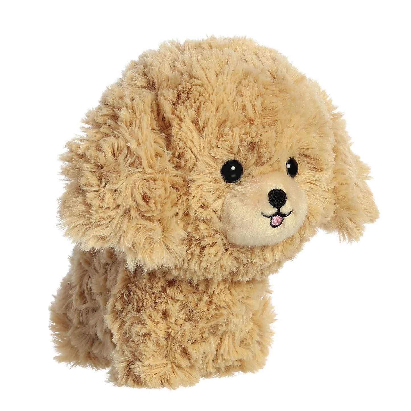Aurora® Playful Teddy Pets™ Goldendoodle Stuffed Animal - Unique Design - Endless Play - Yellow 6.5 Inches