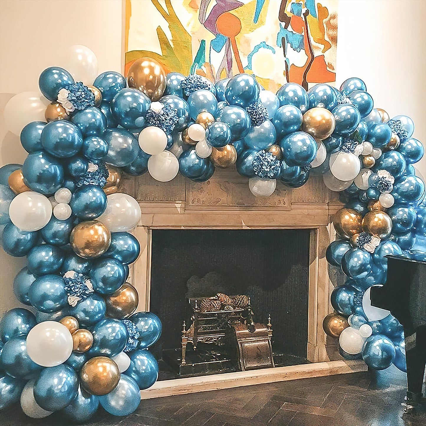 Partywoo Blue And Silver Balloons, 100 Pcs Metallic Blue And Metallic Silver Balloons Different Sizes Pack Of 18 Inch 12 Inch 10 Inch 5 Inch For Balloon Garland Or Balloon Arch As Party Decorations