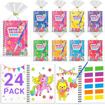 Coloring Books Party Favors for Kids - 24 Pack Mini Water Coloring Books Paint Sets for Kids Goodie Bags Stuffers Students Class