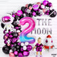Katchon, Giant Rainbow 2 Balloon Number - 40 Inch | Pink Number 2 Balloon, 2Nd Birthday Decorations For Girl | 2 Galaxy Balloon, Two Year Old Birthday Decorations Unicorn | Galaxy Party Decorations