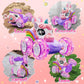 Unicorn Remote Control Car for Girls, 360 Rotating 4WD Stunt RC Cars with Cute Lights, Rechargeable Car Toys Birthday Gifts for