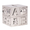 Creative Gifts International Pewter Abc Block Bank For Kids, Newborn Gift, Silver, 3      X3      X3      , Shiny Non-Tarnish Ni