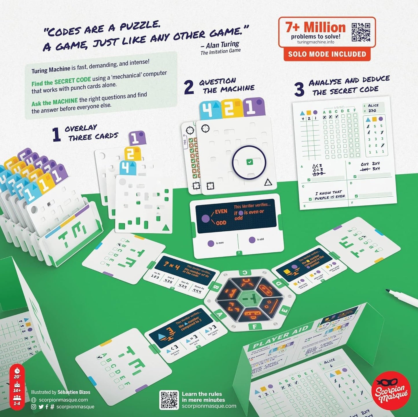 Scorpion Masqué Turing Machine Strategy Game | 1-4 Players | Ages 14+ | Cardboard | Multicolor
