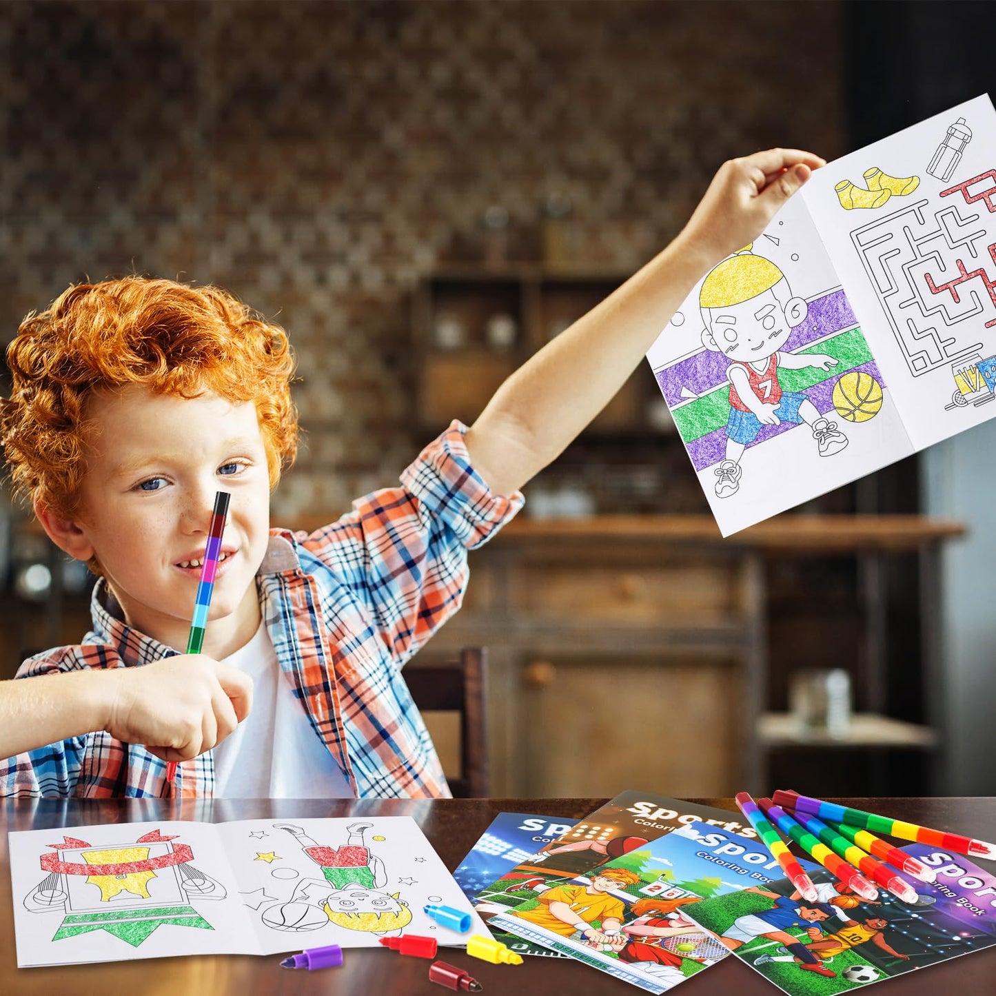 Benlouis 24 Pcs Sports Mini Coloring Books Football Basketball Soccer Baseball Birthday Party Favors Activity Books Bulk For Kid