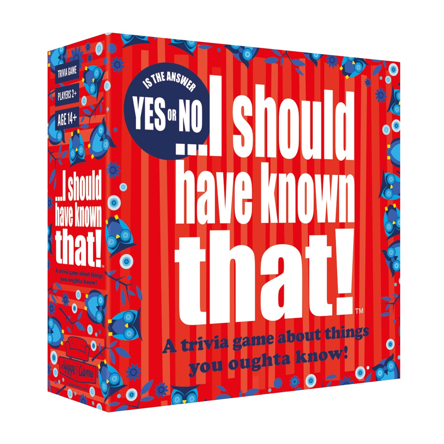 Hygge Games I Should Have Known That Trivia Game - Yes or No Edition, Red, Box Size 5.7 x 5.7 x 1.8 inches, Model 21224