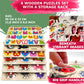Quokka Wooden Puzzles For Toddlers Ages 1-3-5 In A Bag - Alphabet Learning Kids Puzzle 2-4 Year Old - Educational Wood Travel To