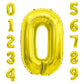 Number Balloon 40 Inch, Number Balloons Gold, Number 0 Balloon, Birthday Large Foil Gold Balloons, Birthday Party/Graduation/Ann