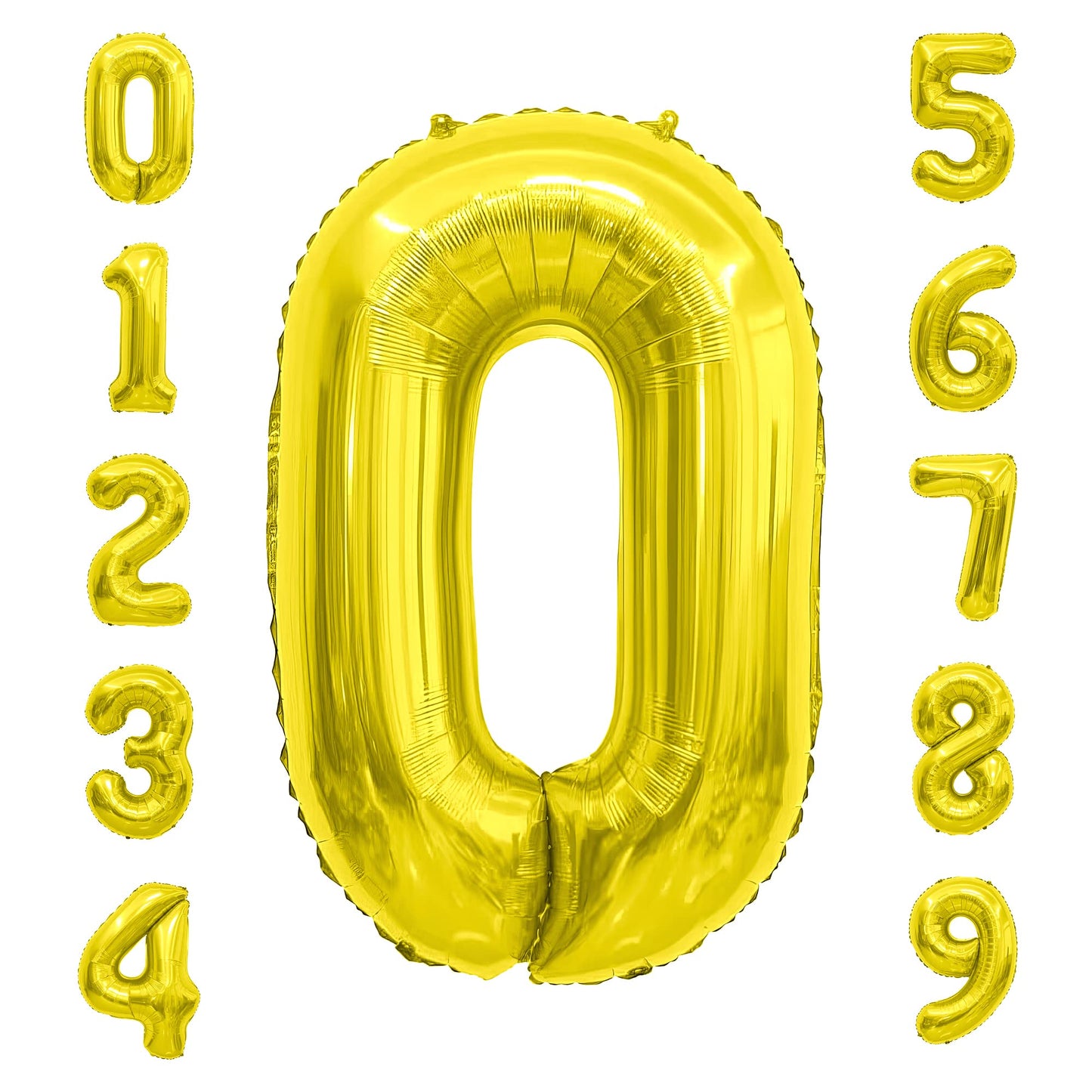 Number Balloon 40 Inch, Number Balloons Gold, Number 0 Balloon, Birthday Large Foil Gold Balloons, Birthday Party/Graduation/Ann