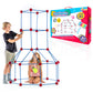 Power Your Fun Fun Forts Kids Tent For Kids - 81 Pieces Fort Building Stem Toys Kit, Construction Toys Play Tent Indoor And Outdoor Playhouse For Kids With 53 Rods And 28 Spheres (Red, Blue) 1 Pack
