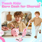 SMILESSKIDDO Kids Toy Vacuum & Piggy Bank Set, Compact Pink, Educational Cleaning Toy, Model F2306, Teaches Responsibility & Money Skills
