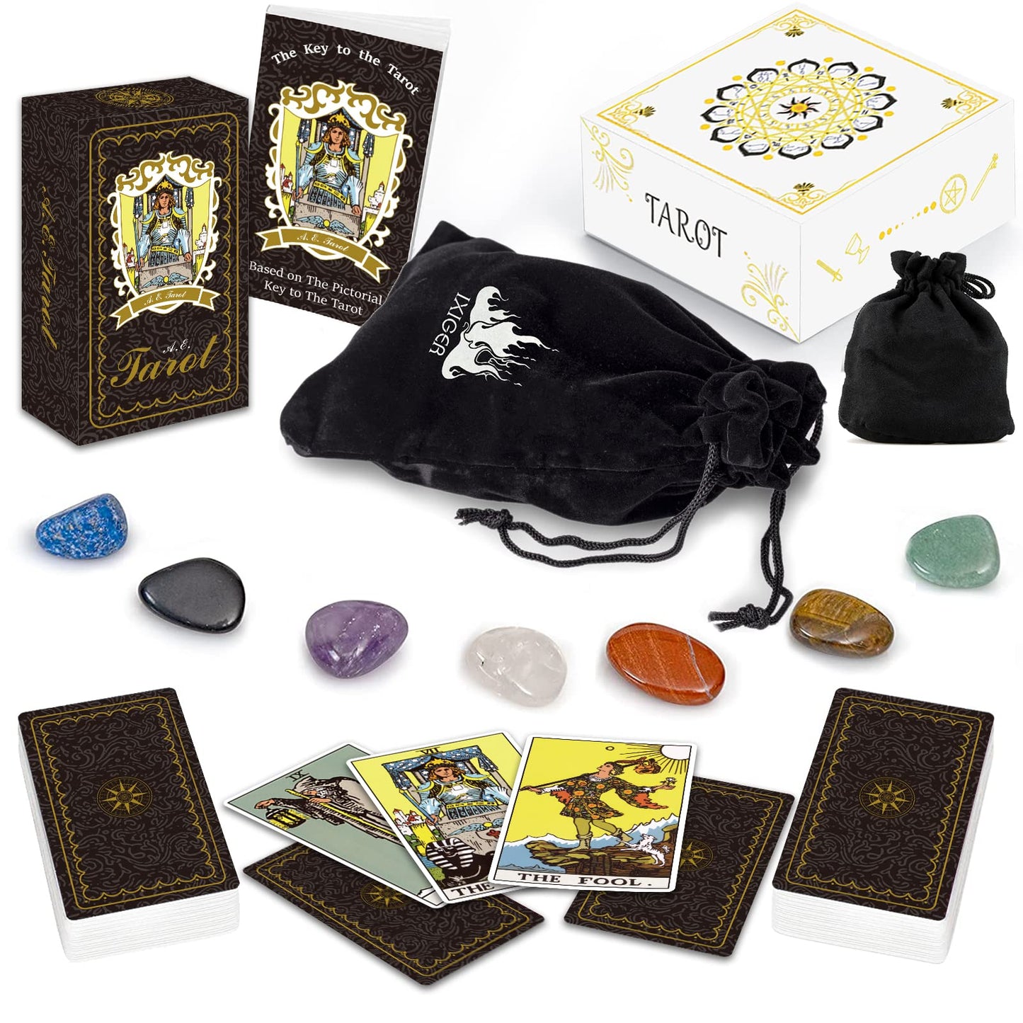 Ixiger Tarot Cards Deck With Guide Book,Tarot Cards Deck,Tarot Card,Tarot Cards For Beginners,Tarot Cards Set 78 Pcs,Classic Tar