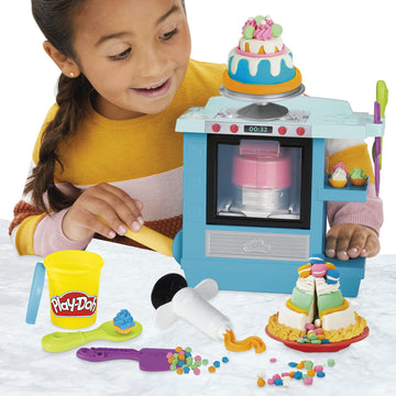Play-Doh Kitchen Creations Rising Cake Oven Kitchen Playset, Play Kitchen Appliances, Preschool Toys, Kitchen Toys for 3 Year Ol
