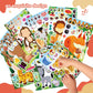 24 Sheets Animal Stickers For Kids Toddler, Jungle Animal Stickers Make-A-Face Sticker Sheets Make Your Own Animal Mix And Match