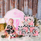 Holy Cow Im One First Birthday Decorations Girl, One Balloon Boxes With Cow And Pink Balloons, One Blocks For Cow Farm Western T