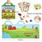 Astaron Reusable Sticker Book For Toddlers, 88 Pcs Farm Harvest Stickers Road Trip Activities Car Airplane Activities Travel Toys For Kids, Kids Quiet Time Activities (2-6 Age)