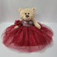 Kinnex Collections by Amanda 20 inch Quince Anos Teddy Bear with Dress (Centerpiece) ~ B16632-7 (Burgundy)