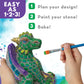 MindWare Paint Your Own Stone Dragon, Outdoor Garden Fantasy Decor, DIY Craft Kit for Ages 8+