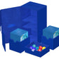 Ultimate Guard Twin Flip'N'Tray 200+, Deck Case For 200 Double-Sleeved Tcg Cards + Dice Tray, Blue, Independent Magnetic Closure & Microfiber Inner Lining