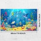 Under The Sea Birthday Banner Ocean Animal Party Decorations Birthday Photo Backdrop Background Dolphin Shark Underwater Decorat