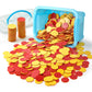 stochastic box Counters for Kids Math 800 pcs Plastic Two-Color Red and Yellow Counter,Double Sided Counters Educational Toys to