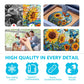Wooden Puzzles For Adults - Glass Sunflower Wooden Puzzle, Unique Shaped Wooden Jigsaw Puzzles For Adults, Wood Puzzles Adult, P