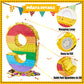 PCFING Rainbow 20 Inch Number 9 Piñata with Stick & Blindfold for Kids Birthday Party Decorations