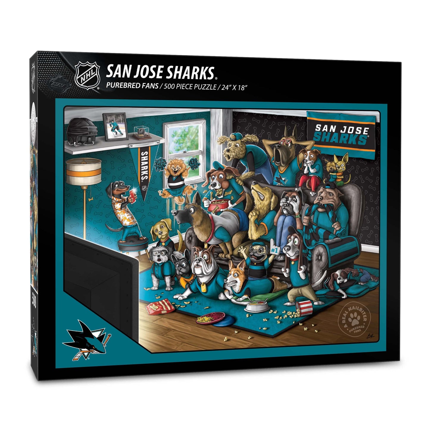 YouTheFan NHL San Jose Sharks 500pc Puzzle - Cardboard, Team Colors, Model 2502694