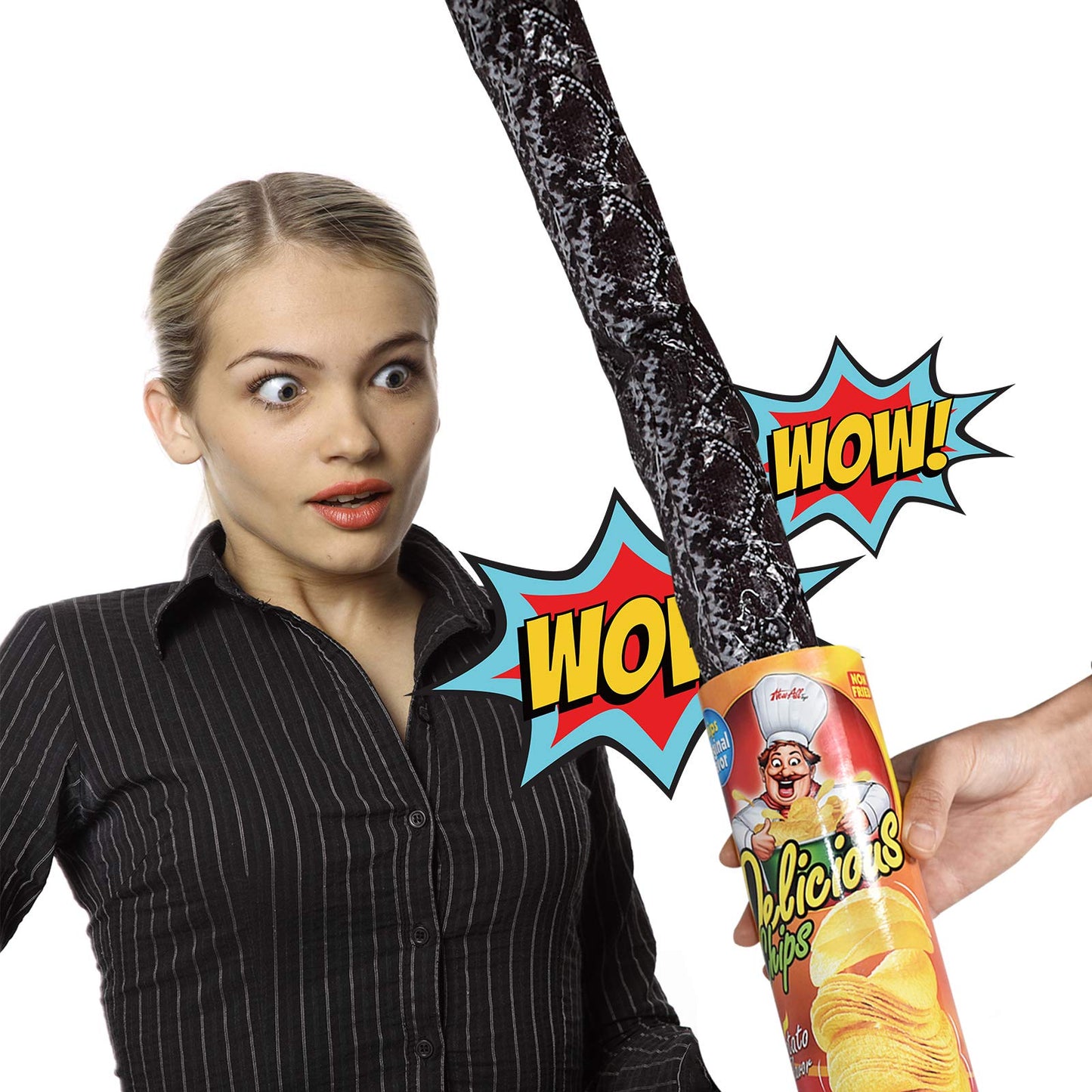 Vanvene Potato Chip Snake In A Can Gag Gift Prank Large Size For April Fools' Day And Halloween