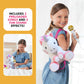 Singing Machine Portable Karaoke Machine For Kids, Plush Toy Backpack With Microphone - The Sing Along Crew, Uni Queen (White & Pink) - Built-In Karaoke Speaker With Songs, Sound Effects, & Recorder