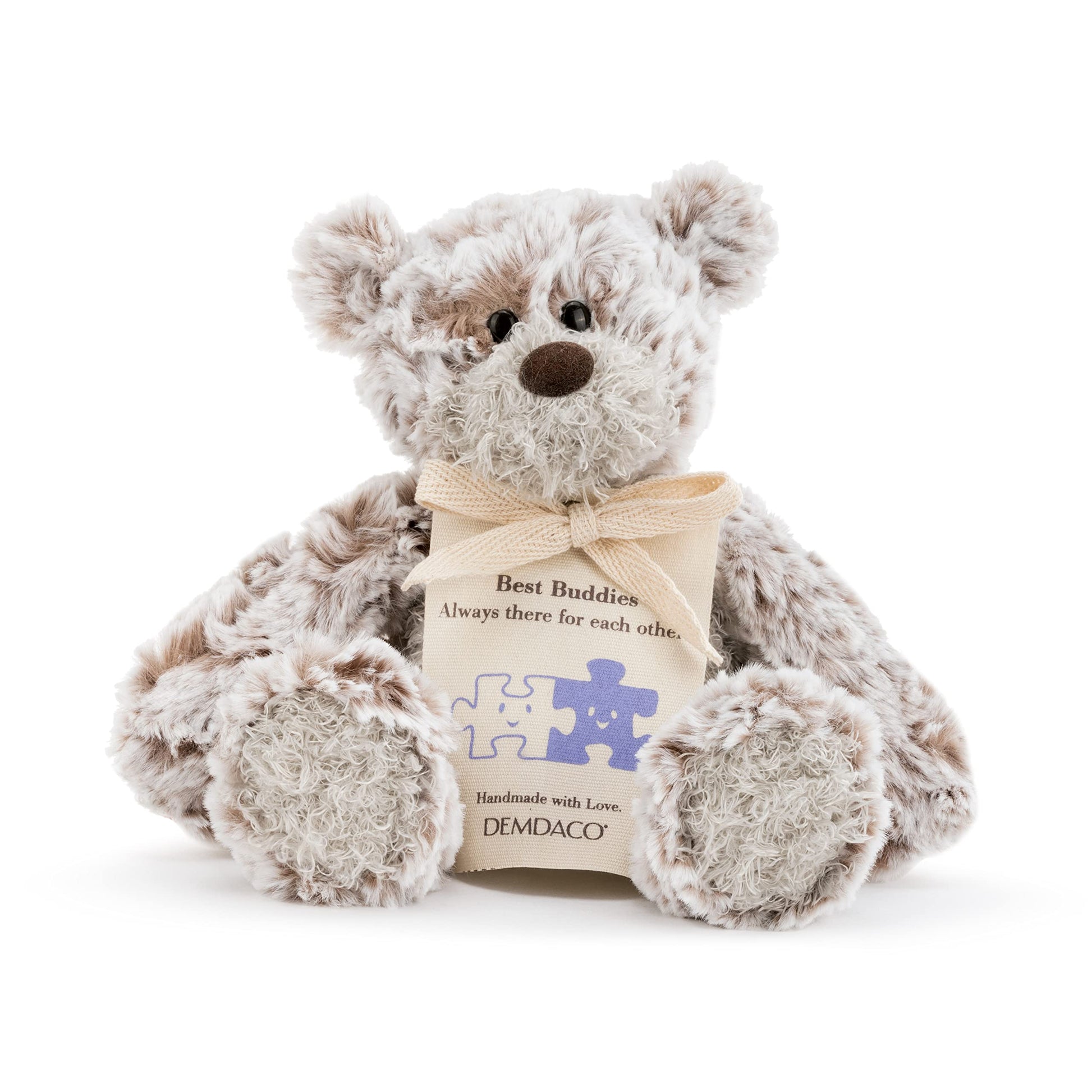 Demdaco Friend Mini Giving Bear Brown 8.5 Inch Plush Polyester Fabric Stuffed Animal