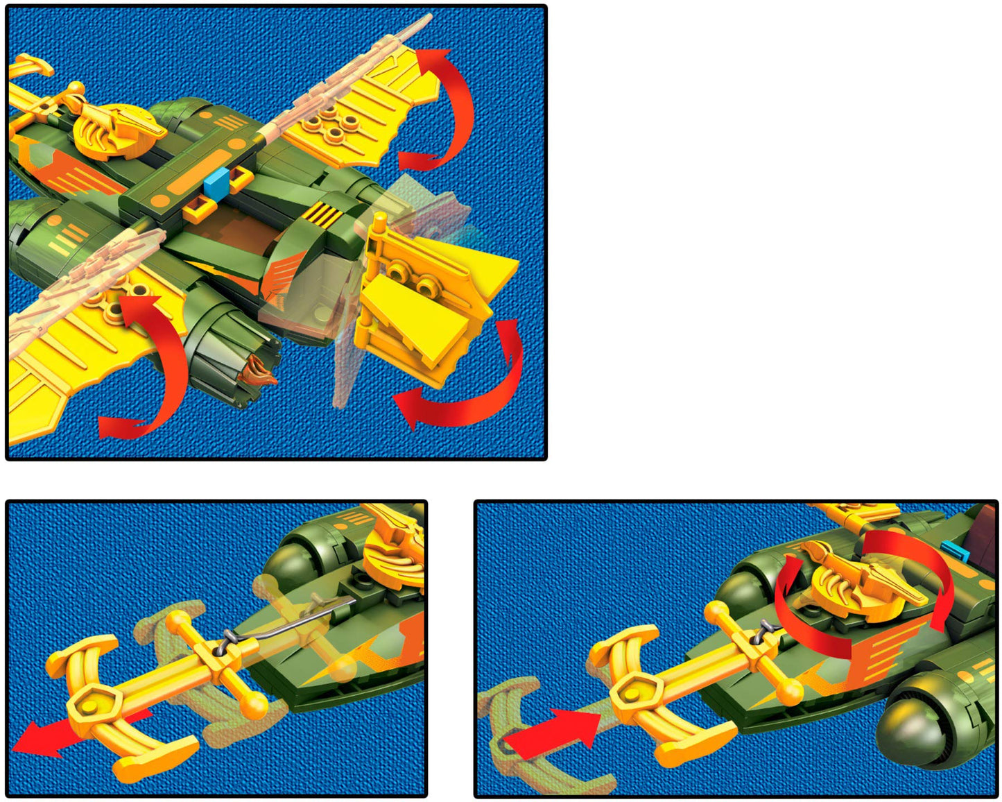 Mega Construx Heroes Wind Raider Attack Micro Action Figure Set - Multicolor, GCP90, Rubber Construction