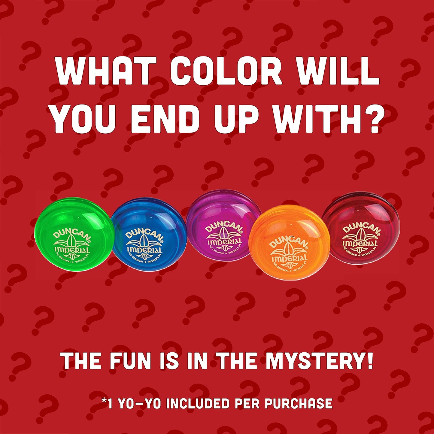 Duncan Toys Imperial Yo-Yo, Beginner Yo-Yo With String, Steel Axle And Plastic Body, Mystery Color