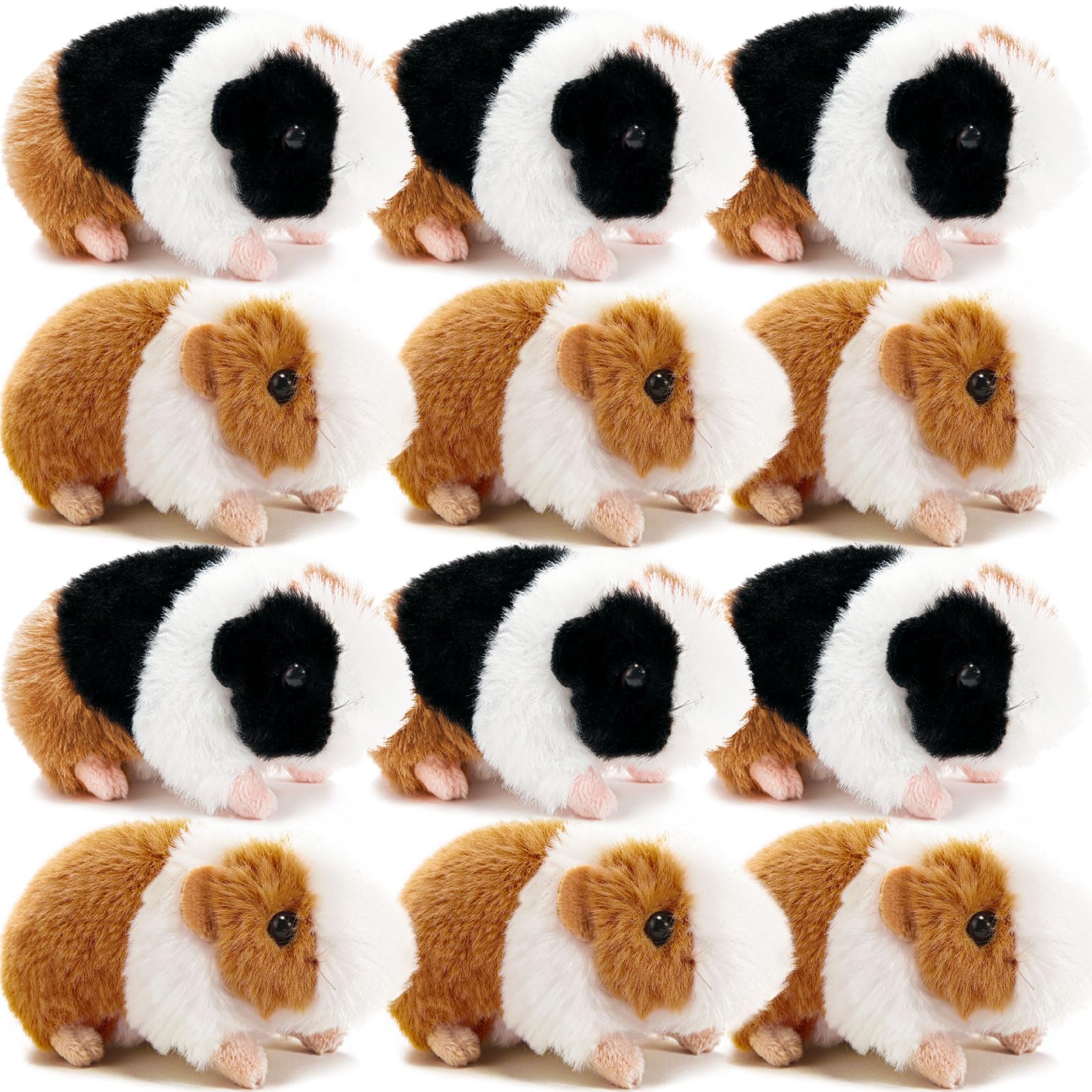 12 Pieces Cute Guinea Pig Stuffed Animal Bulk Guinea Pig Plush Toy Small Stuffed Doll with Chain for Boy Girl Party Favors Goodi