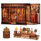 CUTEBEE Book Nook Kit - DIY Miniature House Dollhouse Kit for mature-themed and Teens  Booknook Bookshelf Decor Alley Model Build with LED Light  Gifts for Family and Friends (Bach Strings)
