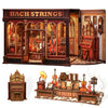CUTEBEE Book Nook Kit - DIY Miniature House Dollhouse Kit for mature-themed and Teens  Booknook Bookshelf Decor Alley Model Build with LED Light  Gifts for Family and Friends (Bach Strings)