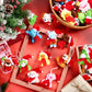 Poen 200 Pcs Mini Christmas Stuffed Animals Bulk Mini Plush Christmas Tree Hanging Decorations Plush Key Chain Animal Toy Set Sm