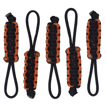 Bubbasgaragetv - Large Heavy Duty Paracord Zipper Pulls (Burnt Orange)