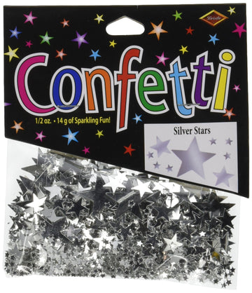 Beistle Silver Stars Confetti 1/2 oz