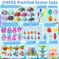 SQZUWIT 120 PCS Prefilled Easter Eggs Filled with Toys Inside for Kids Boys Girls Easter Hunt Basket Stuffers Essentials Fillers