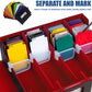 Tiff-K 4 Row Trading Card Storage Box MTG Commander Deck Box TCG Card Storage Box for Toploader, Card Organizer Box with Divider