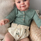TERABITHIA 20 Inches Lifelike Premie Baby Size Reborn Baby Doll with Soft Weighted Body Feel Real Sweet Smiling Realistic Newborn Girl Doll  A Moment in My Arms  Forever in My Heart