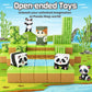 Magnetic Blocks-Build Mine Magnet World Panda Edition, Magnetic Tiles Building Blocks For Boys & Girls Age 3-5 4-8 5-7, Kids Stem Sensory Learning Outdoor Toys For 3+ Years Old Girls Boys Gifts