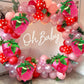 NOVWANG Strawberry Balloons, 18pcs Cute Sweet Strawberry Foil Balloons Party Decorations for Birthday Wedding Baby Shower Party