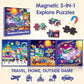 Synarry Magnetic Puzzles For Toddlers 3-5, Space Planets Solar System Puzzles For Toddlers 2-4, Travel Puzzles For Kids Ages 4-6 Car Airplane Road Trip Activities Games Gifts Toys For 3 4 5 6 Year Old