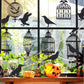 Glitter Black Crow Cage Decorations For Gothic Halloween Tree Hanging Decorations Raven Bird And Cage Banner Garland Centerpiece